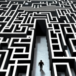 **

*   Prompt: A person struggling in a digital maze, overwhelmed by search results. Emphasize the feeling of being lost and the need for better search tools.

**