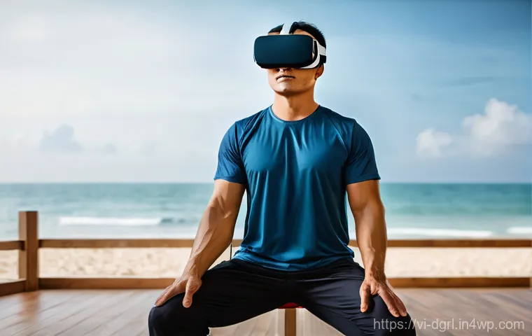 디지털 페인 관리의 성과 평가 방법 - **Prompt:** A serene Vietnamese woman, mid-30s, with a gentle, focused expression, is comfortably se...