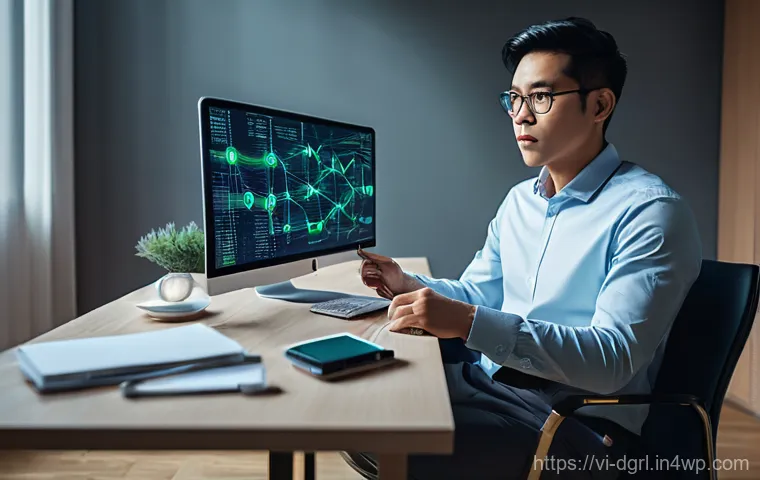 디지털 페인 관리에서의 위험 요소 - **Prompt 1: The Lure of Misinformation**
    "A candid, slightly wide-angle shot of a young Vietname...