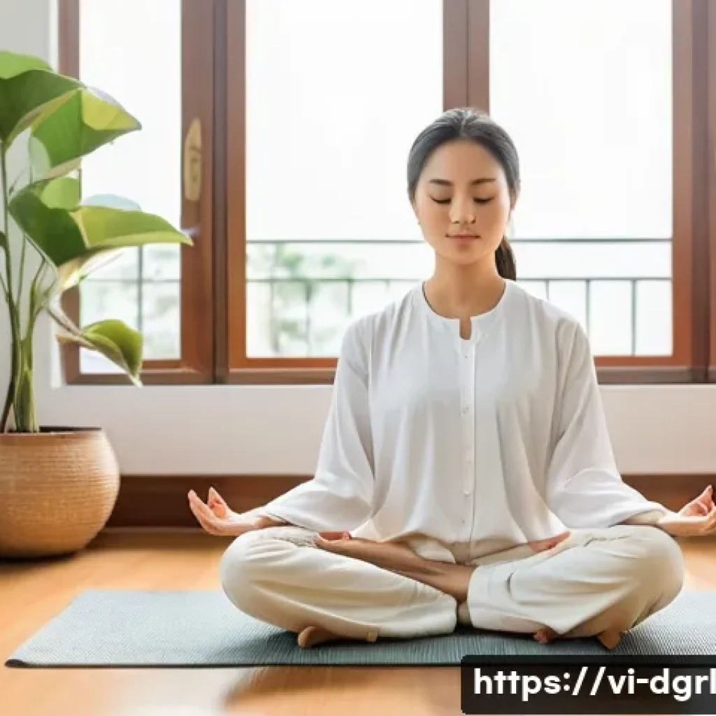 디지털 페인 관리의 경쟁 분석 - **Prompt 1: Digital Wellness App for Stress Relief**
    "A serene young Vietnamese woman, in her la...